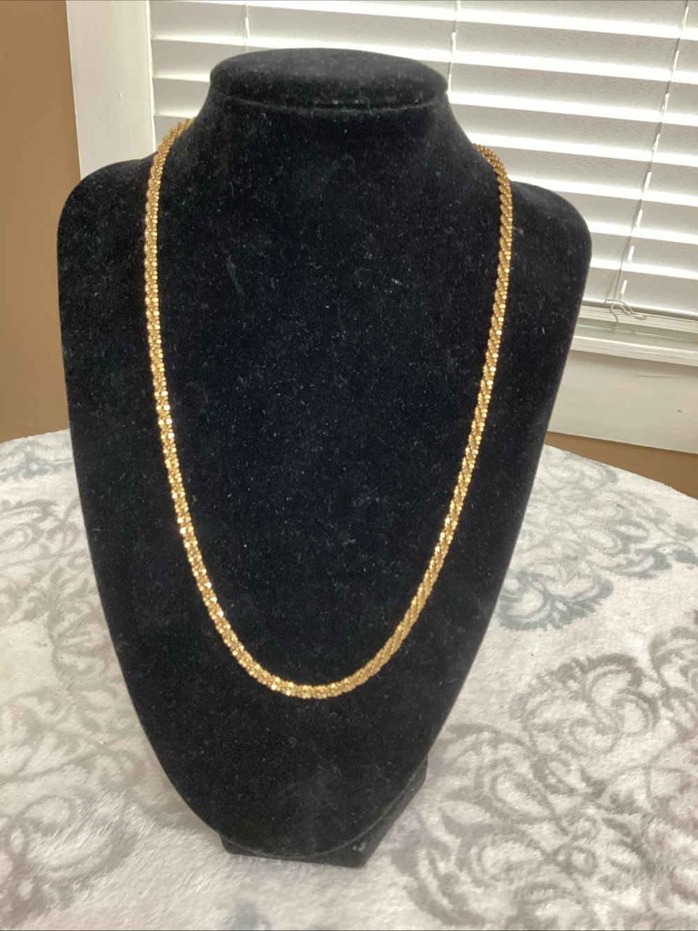 Twisted Rope Necklace in Gold Tone for Women